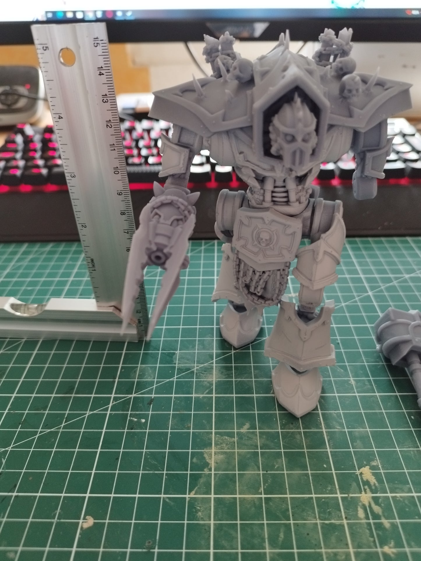 Necro Light Annihilator Lord, proxy miniature, character, 28mm heroic scale unpainted resin, view 5