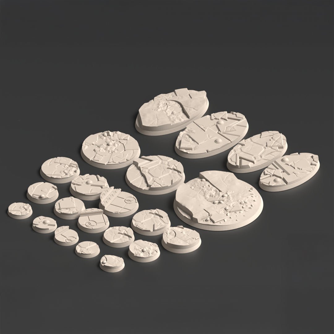 Krotone in Flames FDM Miniature Bases (25mm - 90mm) - MiniForge