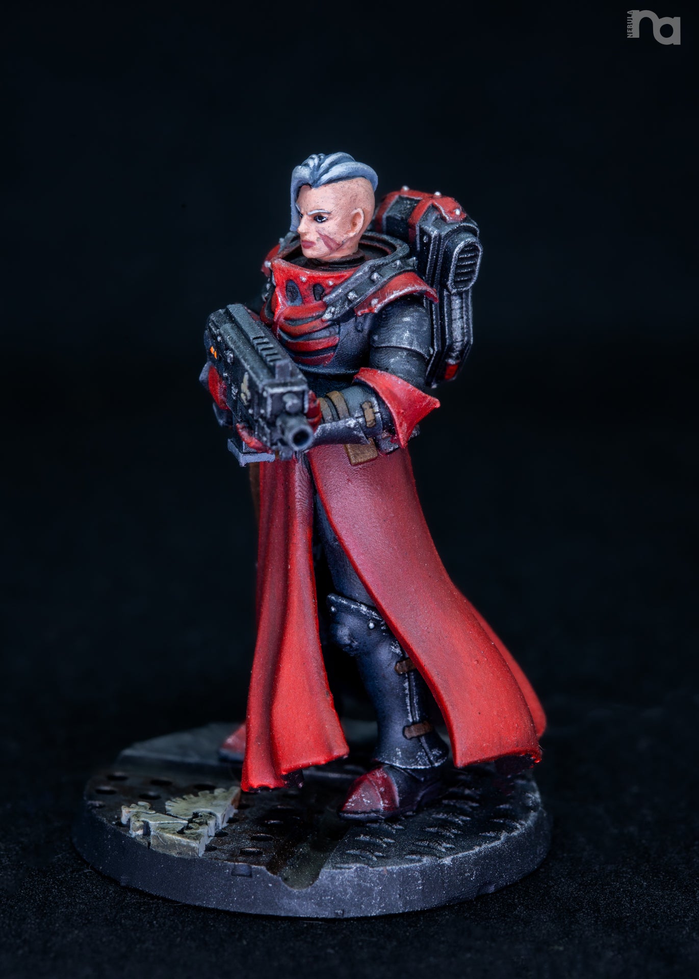 Battle Sisters Of Minor Guilt, proxy miniature, 28mm heroic scale unpainted resin, view 3