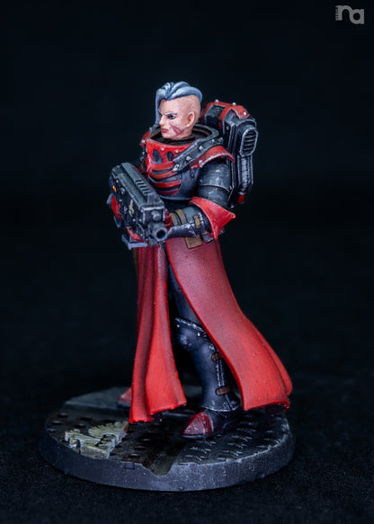 Battle Sisters Of Minor Guilt, proxy miniature, 28mm heroic scale unpainted resin, view 3