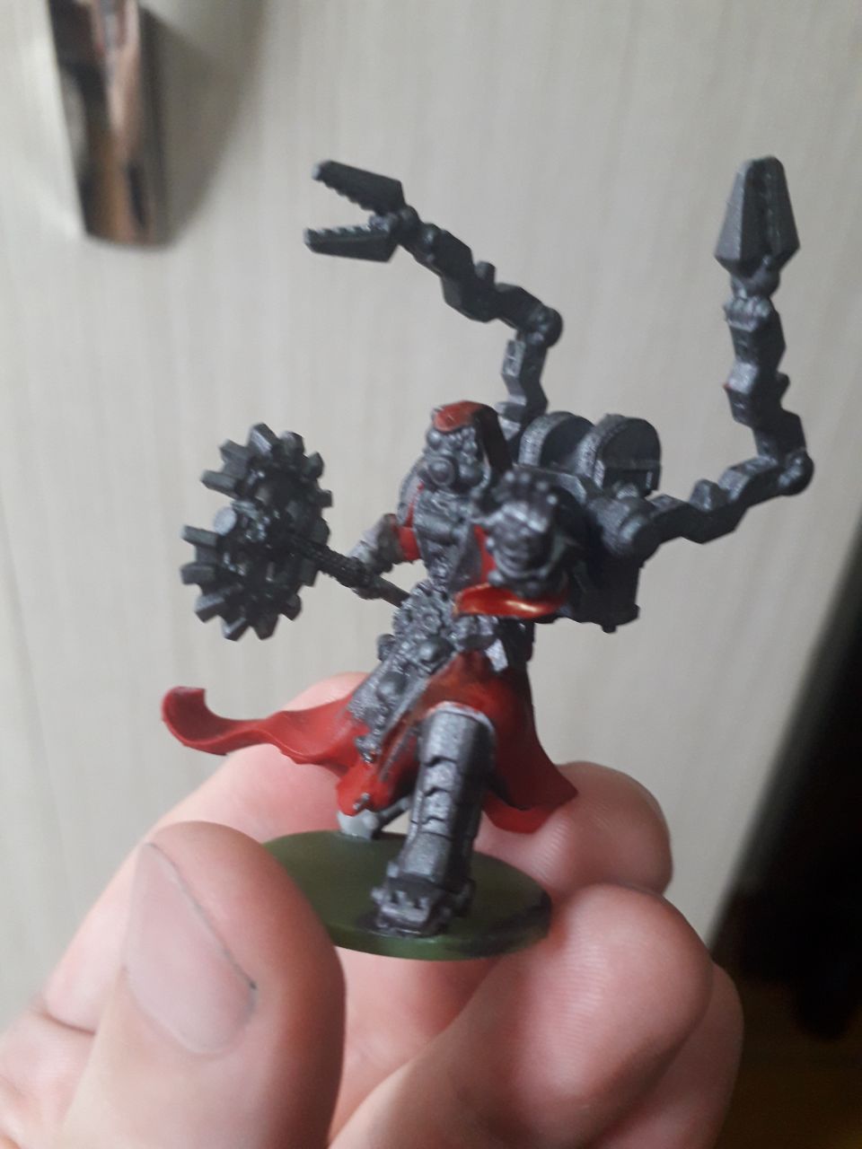 Cult Of Mars Tecno Repairer, Tech Priests proxy miniature, 28mm heroic scale unpainted resin, view 2