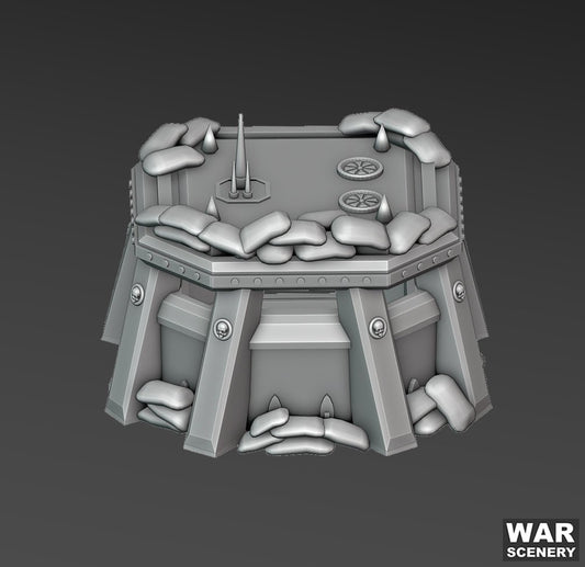 Pillbox with Sandbags, Apocalypse Fortress - MiniForge