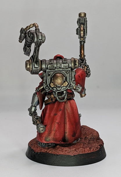 Scavenger Commander, Tech Priests proxy miniature, character, 28mm heroic scale unpainted resin, view 5