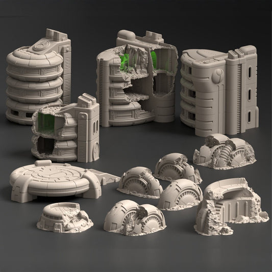 Talussa Prime, Shattered by Conflict - Terrain Bundle - MiniForge