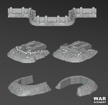 Trenches & Tank Ditches, Apocalypse Fortress - MiniForge