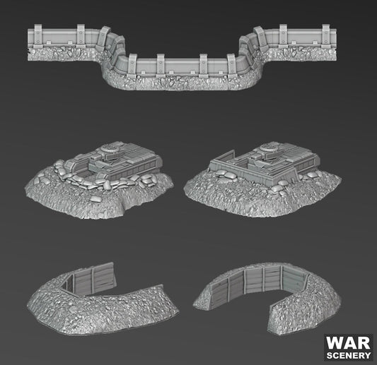 Trenches & Tank Ditches, Apocalypse Fortress - MiniForge