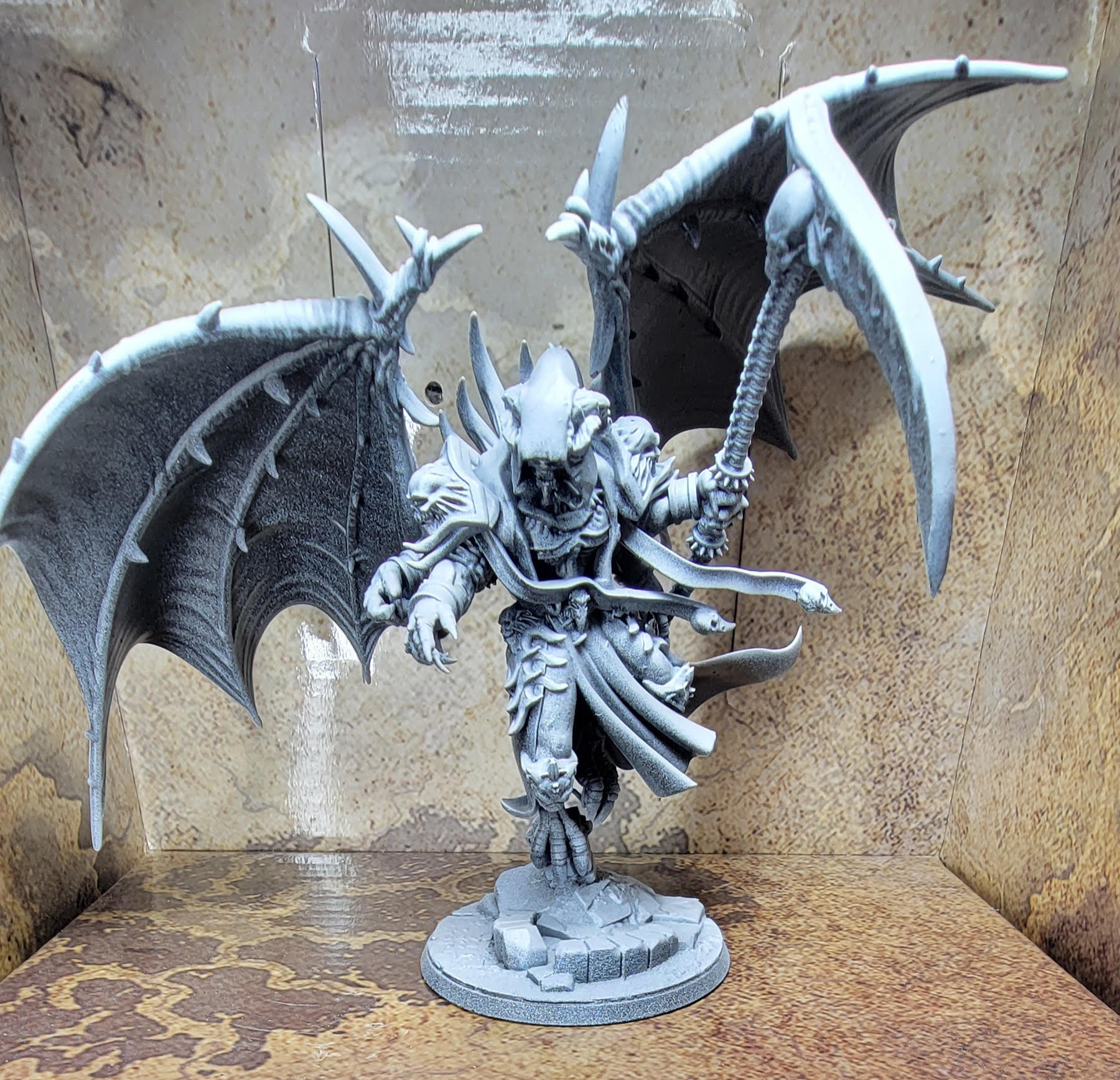 Plague Knights Lord Of Shadows, proxy miniature, character, 28mm heroic scale unpainted resin, view 3