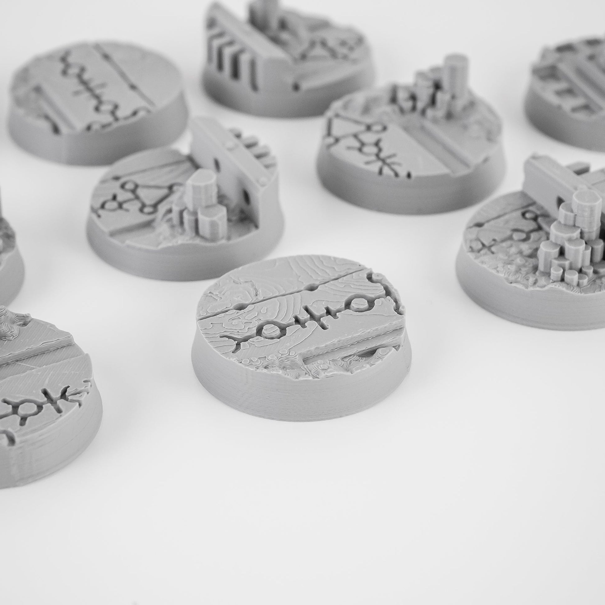 Vharaq Null FDM Miniature Bases (25mm - 90mm) - MiniForge