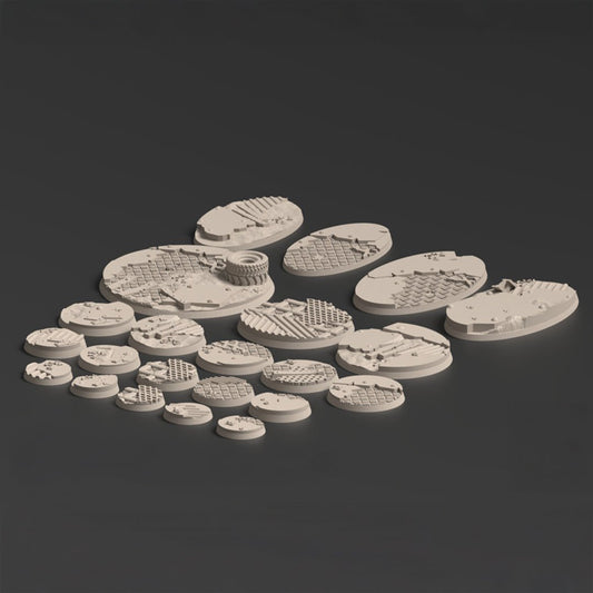 Warpzel - 1A Ork Settlement FDM Miniature Bases (25mm - 90mm) - MiniForge