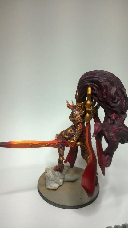 Eldar Space Elf Avatar, proxy miniature, 28mm heroic scale unpainted resin, view 4